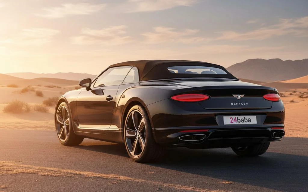 Bentley ContinentalGt Gtc 2025 Black rear view showing taillights