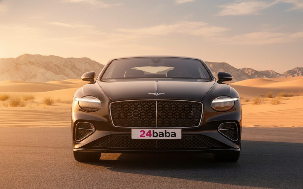 Bentley ContinentalGt Gtc 2025 Black front view with headlights