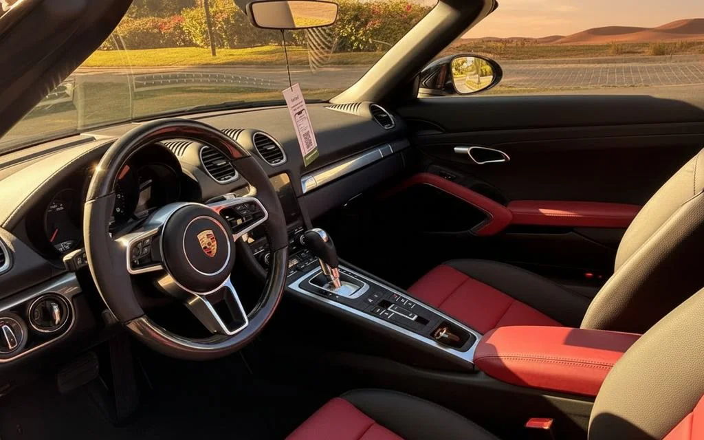 Porsche Boxster 2024 interior view showing trim