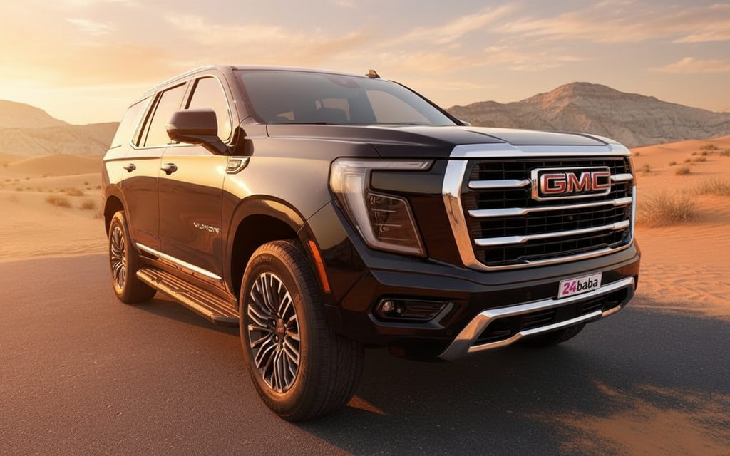 Gmc Yukon 2025 Black front view with headlights