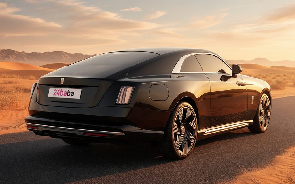 RollsRoyce Spectre 2024 Black rear view showing taillights