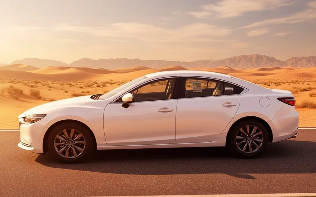 Mazda 6 2025 White side profile