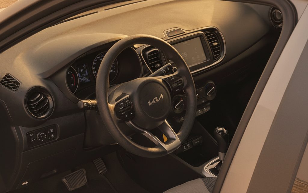 Kia Pegas 2023 interior view showing trim =