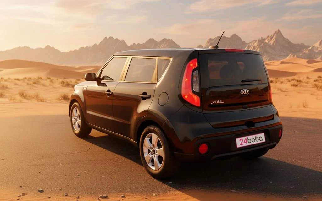 Kia Soul 2025 Black rear view showing taillights