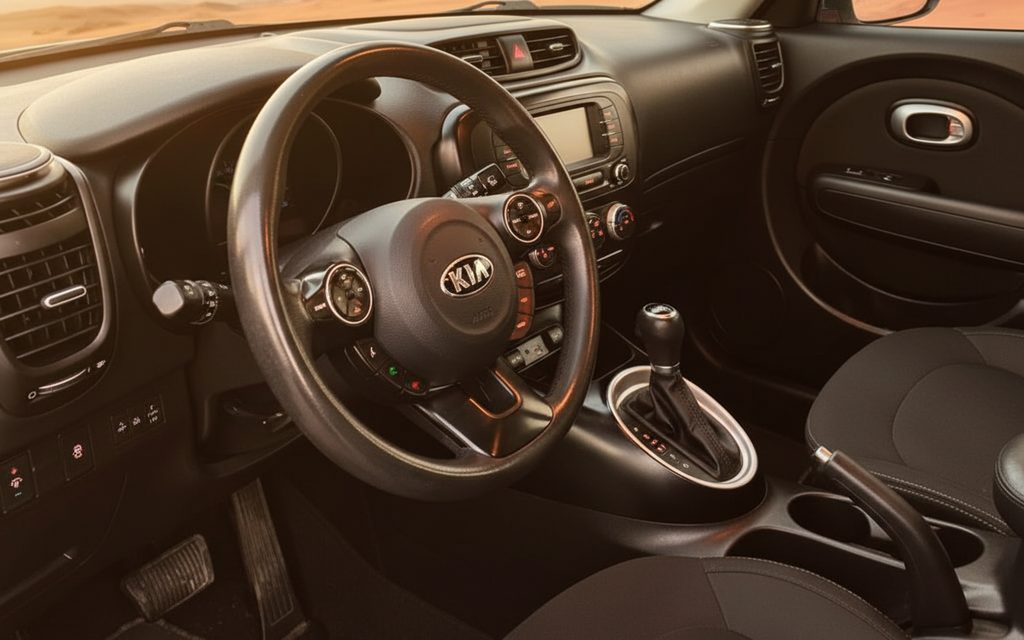 Kia Soul 2025 interior view showing trim