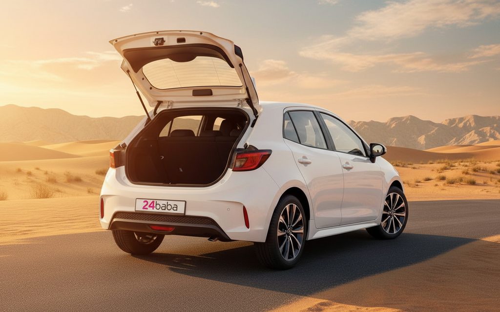 Mg 3 2024 White rear view showing taillights