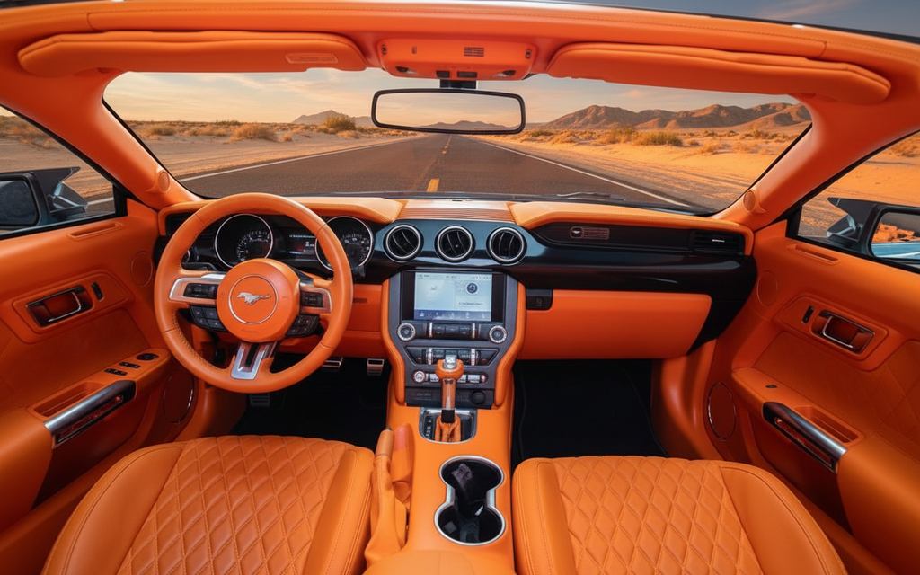 Ford Mustang 2020 dashboard and infotainment – rental in Dubai