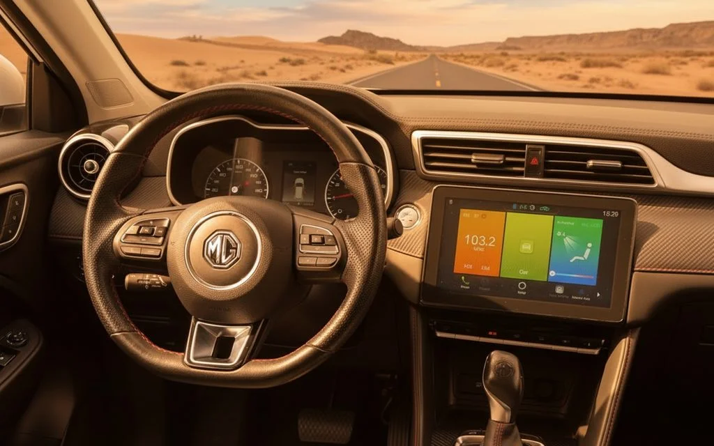 Mg Zs 2023 interior view showing trim