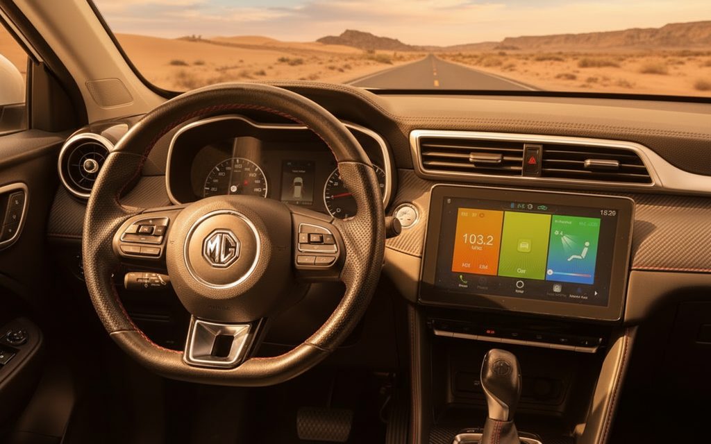 Mg Zs 2023 interior view showing trim