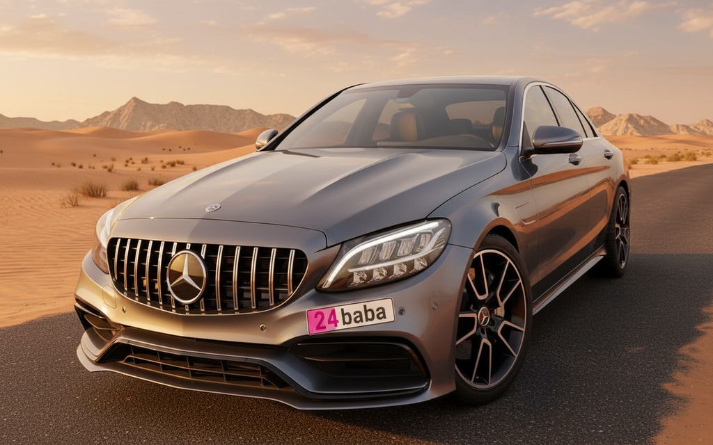 Mercedes C300 2021 Grey front view