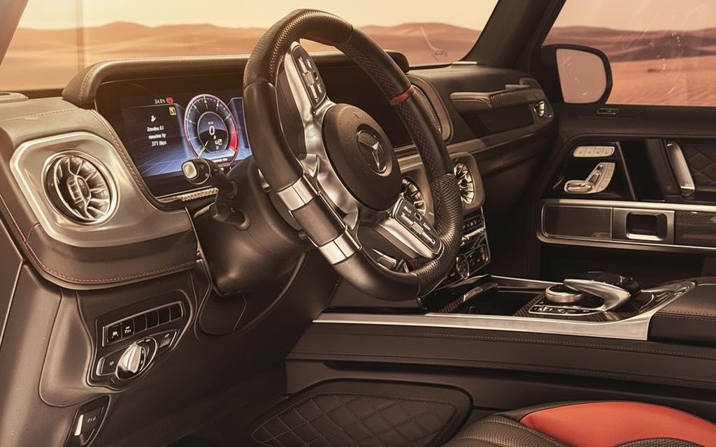 Mercedes G63 2022 interior view showing trim