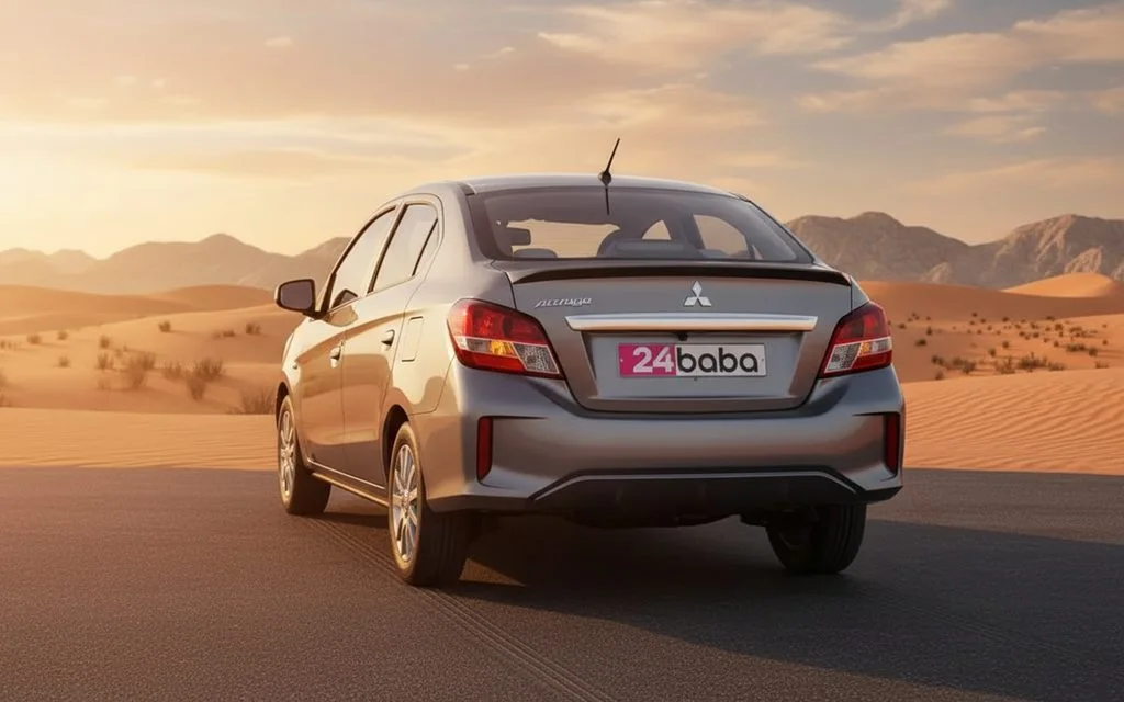 Mitsubishi Attrage 2023 Silver rear view showing taillights