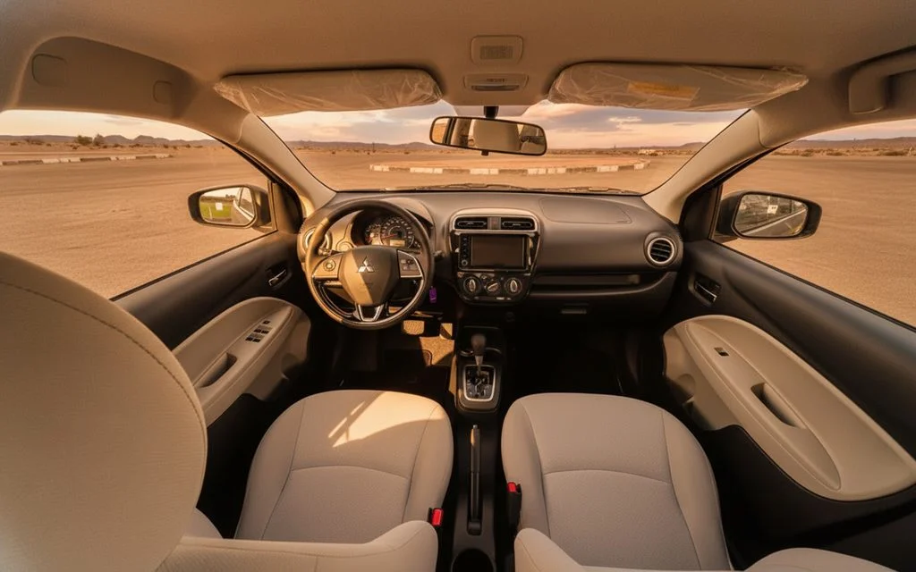 Mitsubishi Attrage 2023 leather seats and cabin