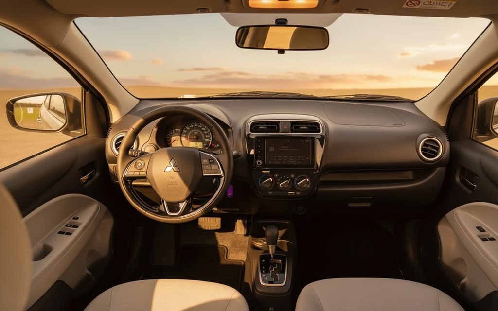 Mitsubishi Attrage 2023 interior view showing trim