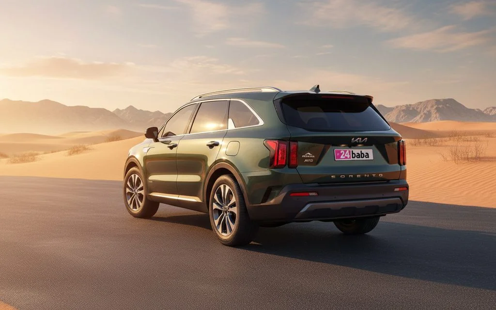 Kia Sorento 2024 Green rear view showing taillights
