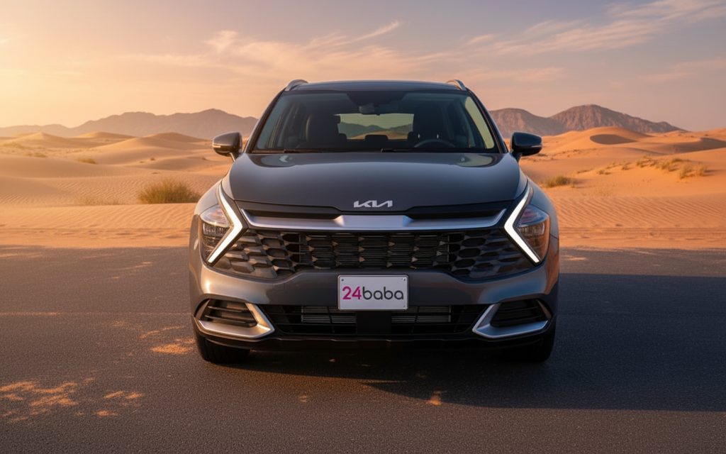 Kia Sportage 2023 Grey front view with headlights