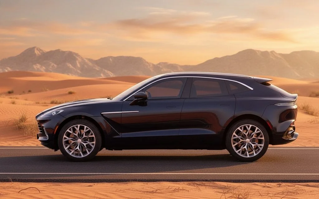 Aston Martin Dbx 2024 Blue side profile