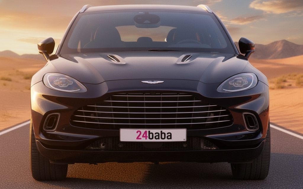 Aston Martin Dbx 2024 Blue front view with headlights