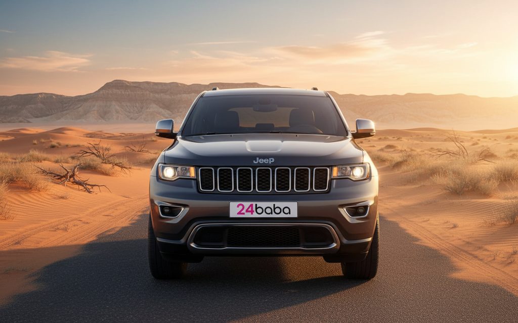 Jeep GrandCherokee 2020 Grey front view with headlights