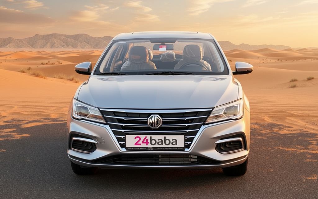 Mg 5 2023 Silver front view with headlights