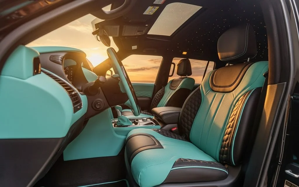 Nissan Patrol 2021 leather seats and cabin