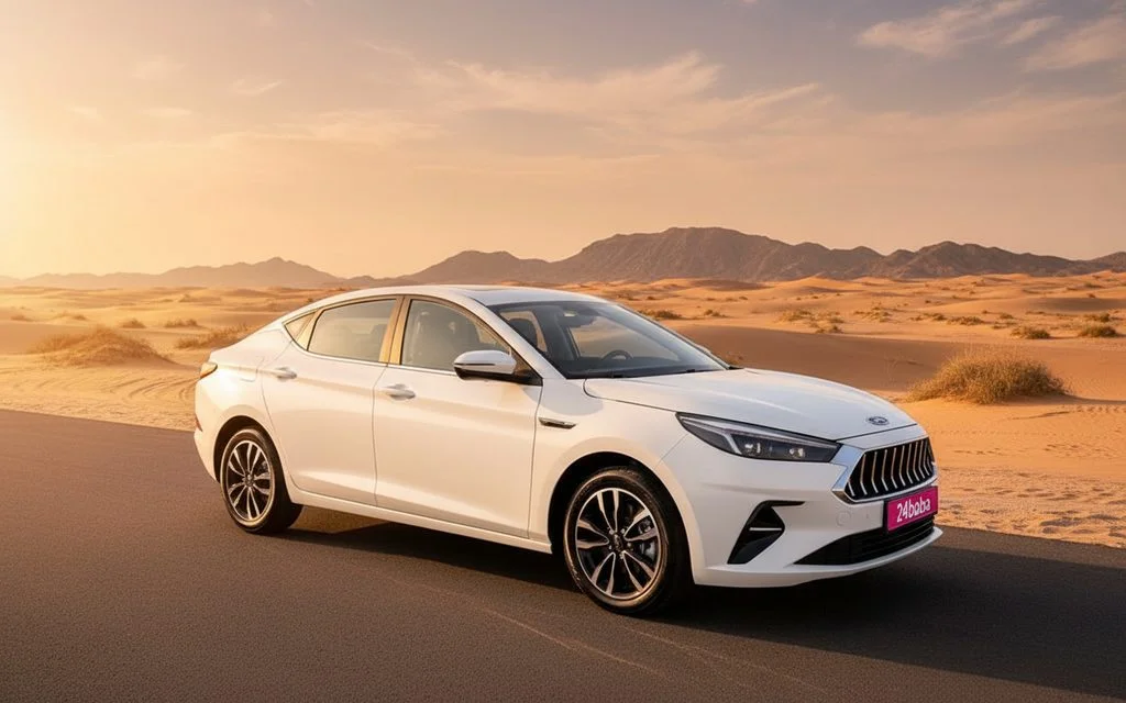 Jac J7 2023 White front view with headlights