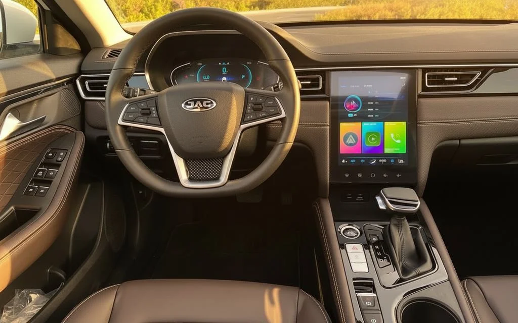 Jac J7 2023 interior view showing trim