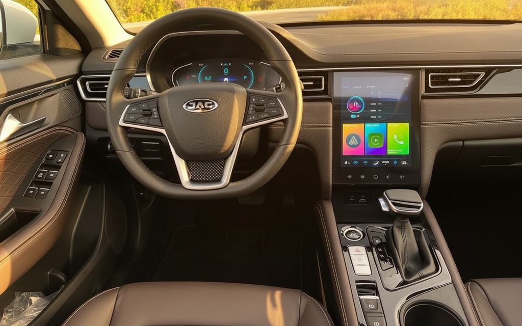 Jac J7 2023 interior view showing trim