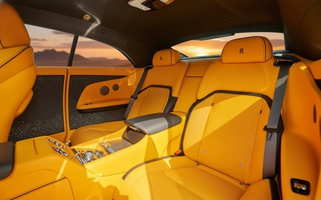 RollsRoyce Spectre 2024 leather seats and cabin – rental in Dubai