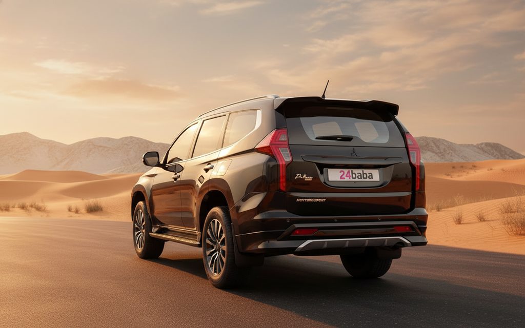 Mitsubishi Montero 2023 Black rear view showing taillights