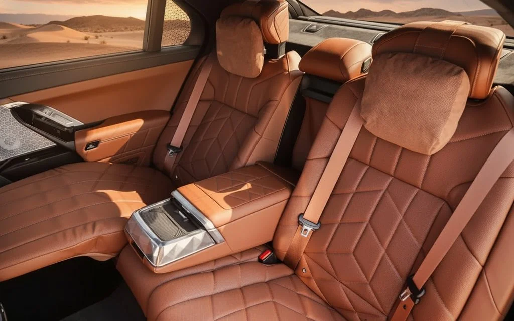 Bmw 740 2024 leather seats and cabin