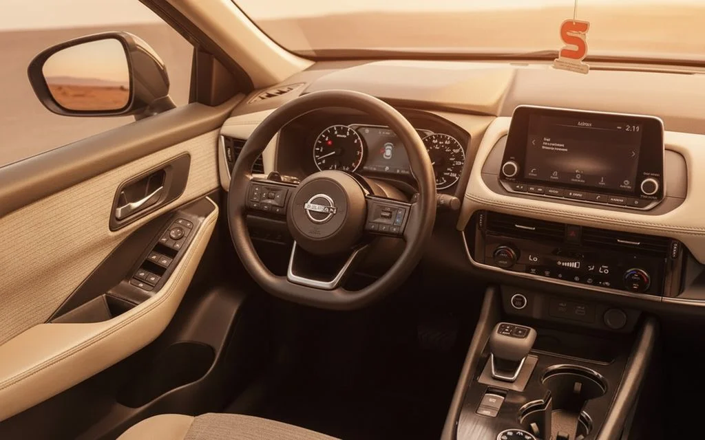 Nissan Rogue 2023 interior view showing trim