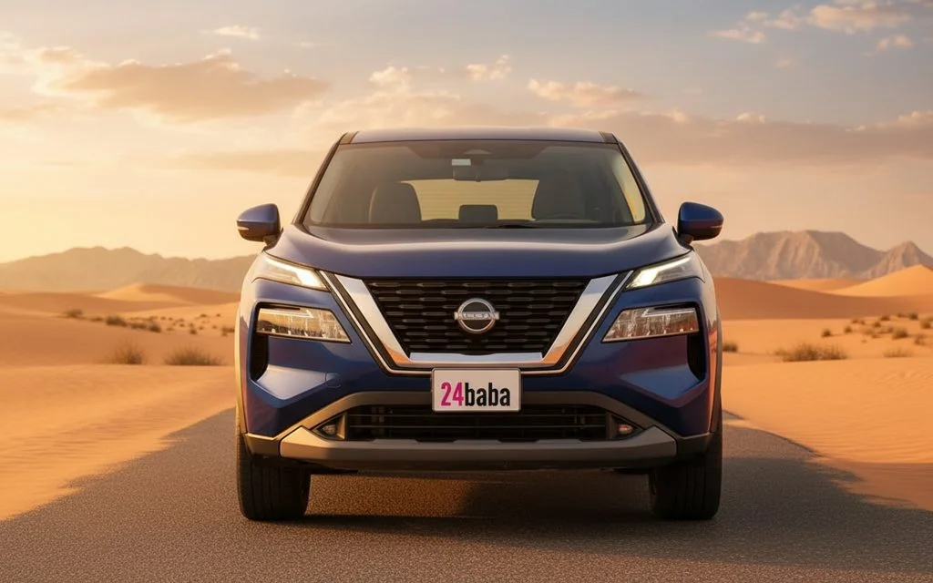 Nissan Rogue 2023 Blue front view with headlights