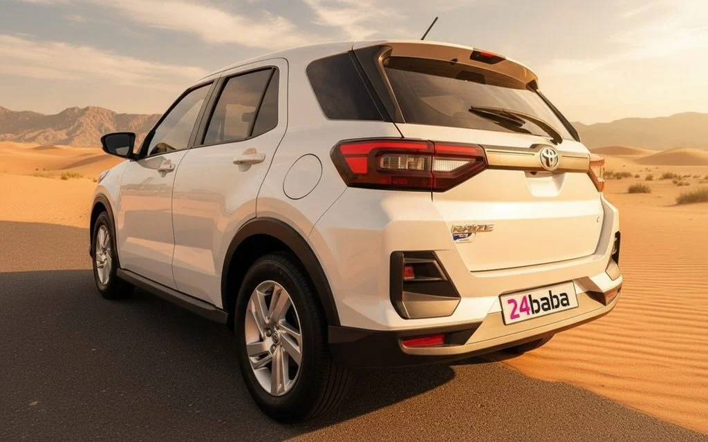 Toyota Raize 2023 White rear view showing taillights