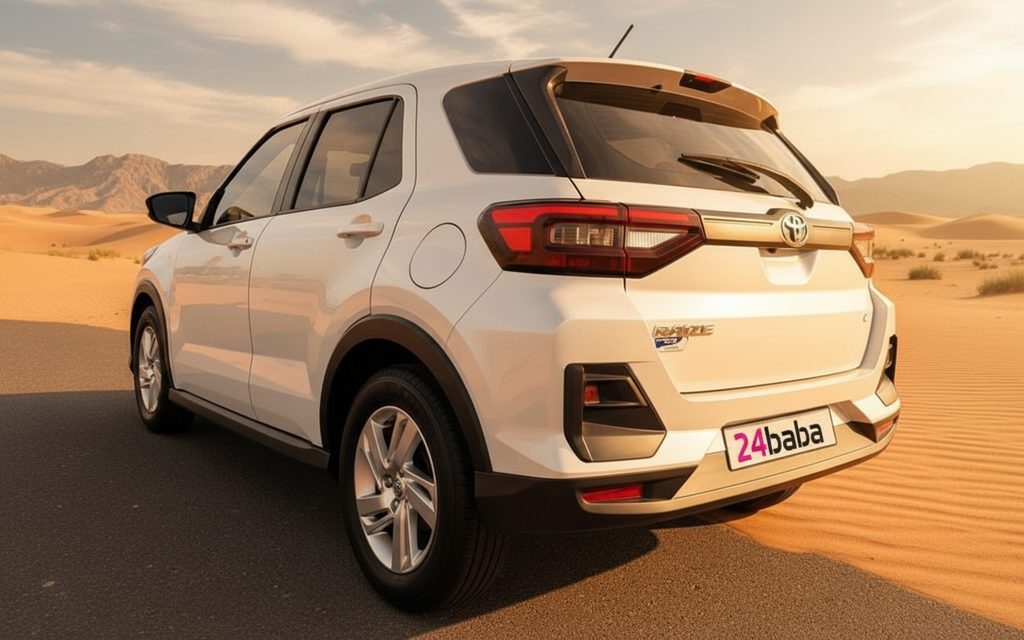 Toyota Raize 2023 White rear view showing taillights