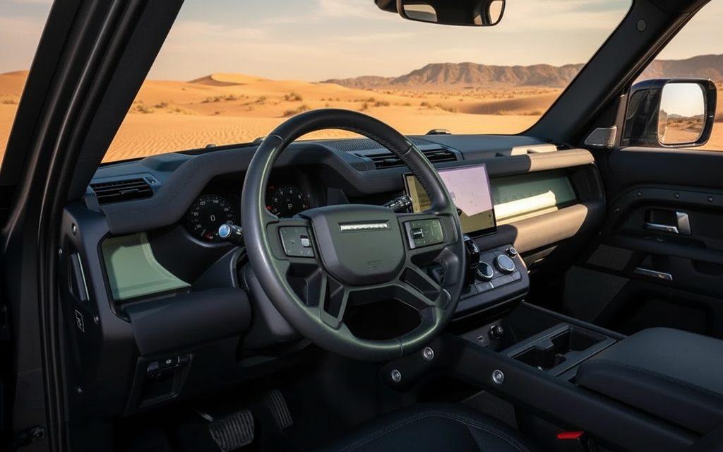 LandRover Defender 2024 interior view showing trim