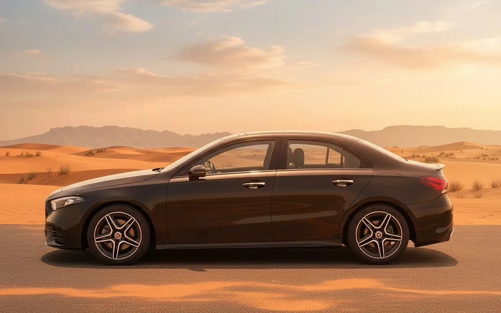 Mercedes A220 2021 Black side profile