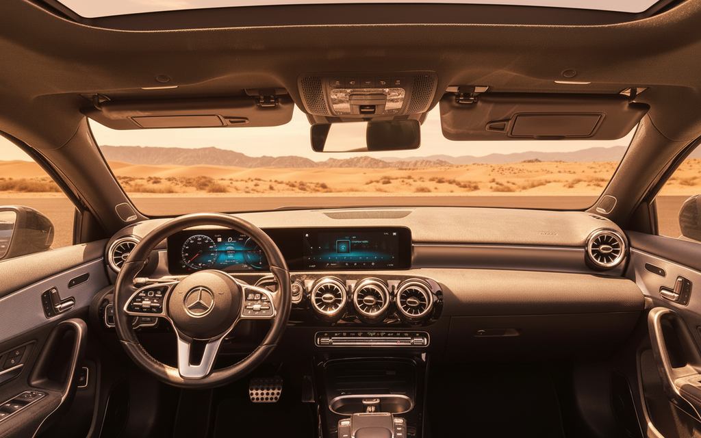 Mercedes A220 2021 dashboard and infotainment