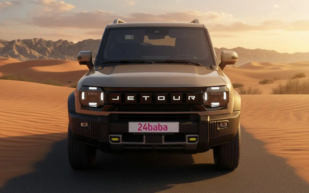 Jetour T2 2025 Beige front view with headlights