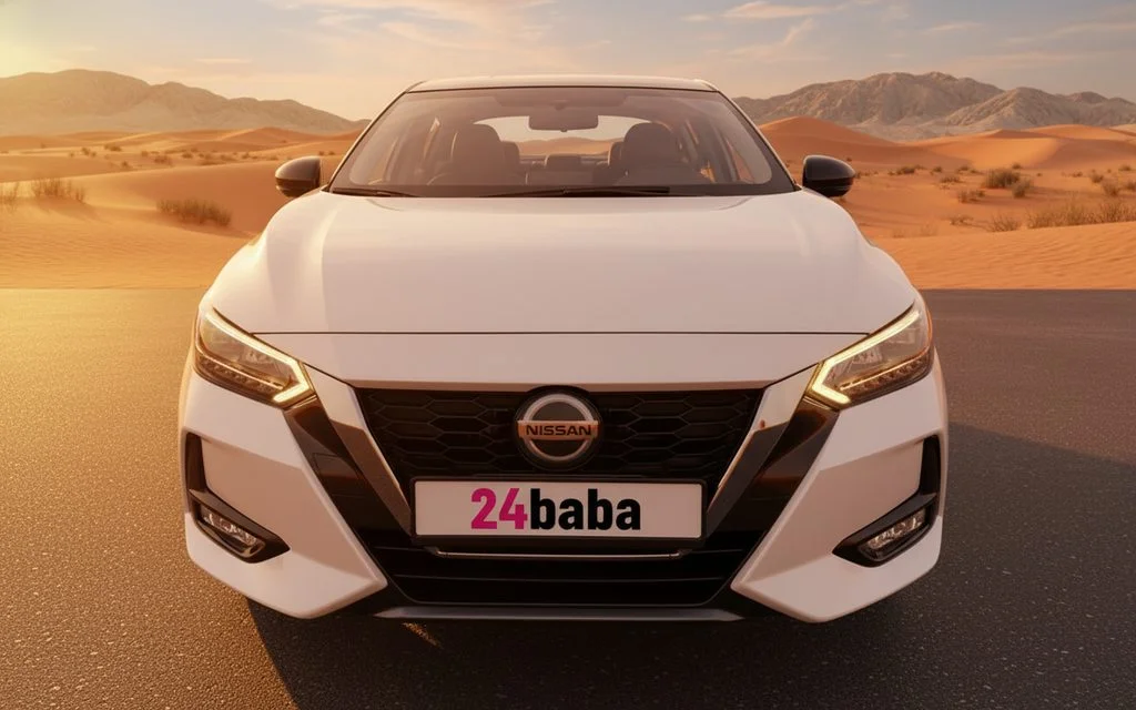 Nissan Sentra 2021 White front view with headlights