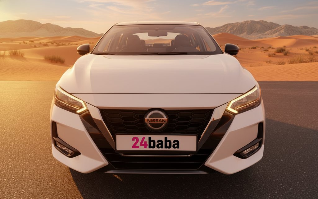 Nissan Sentra 2021 White front view with headlights