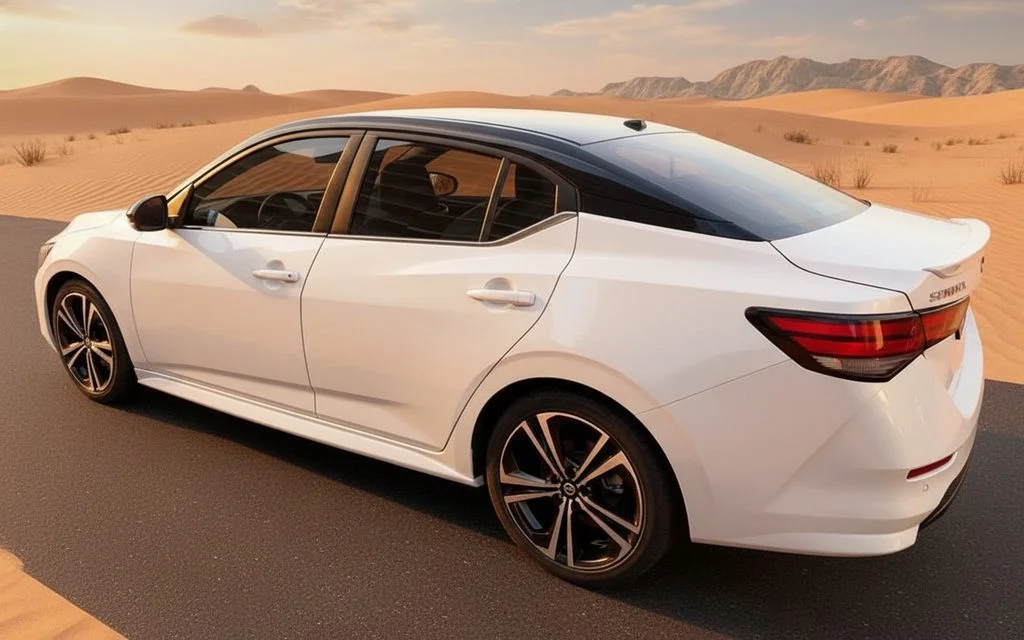 Nissan Sentra 2021 White side profile
