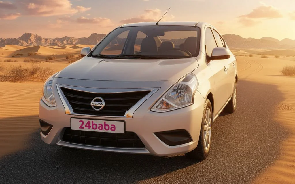 Nissan Sunny 2020 Silver front view with headlights