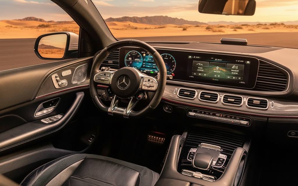 Mercedes Gle53 2023 dashboard and infotainment