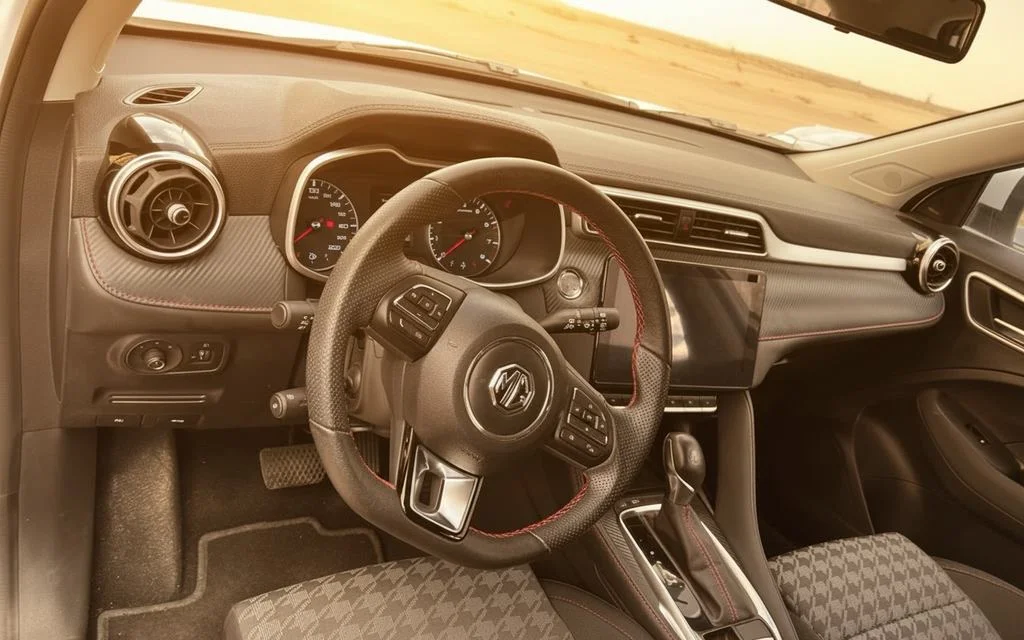 Mg Zs 2023 interior view showing trim