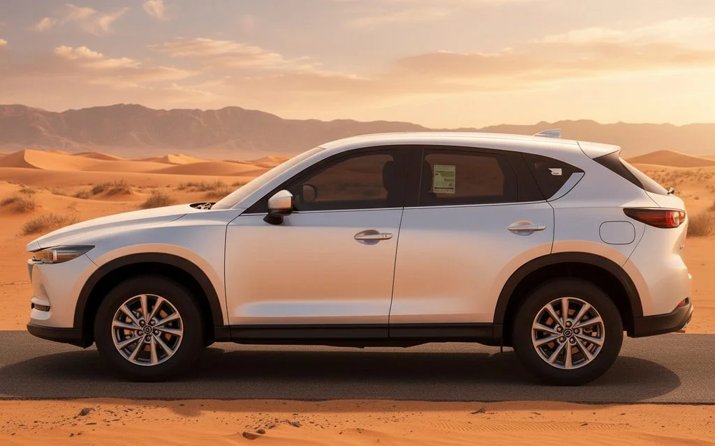 Mazda Cx 5 2024 Silver side profile - rental in Dubai