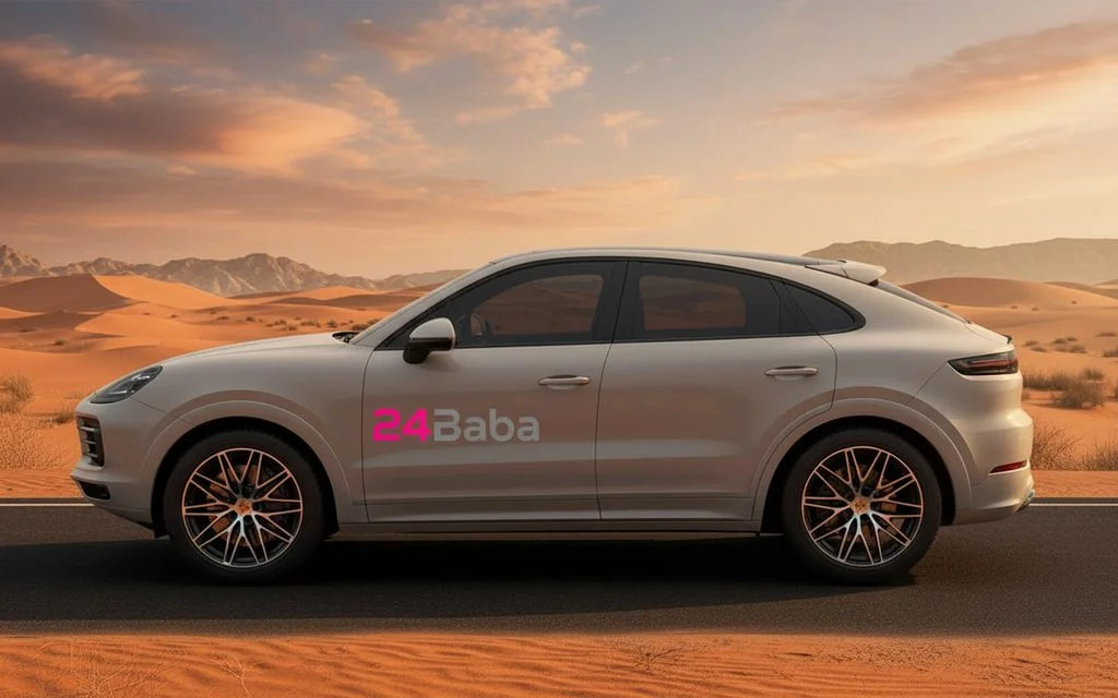 Porsche Cayenne 2024 White side profile