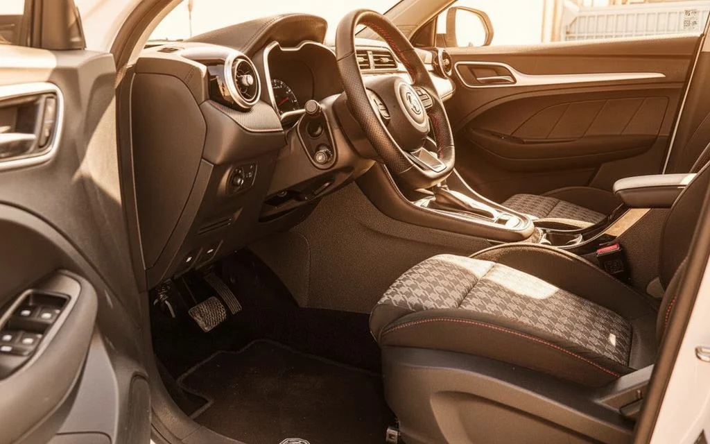 Mg Zs 2023 interior view showing trim