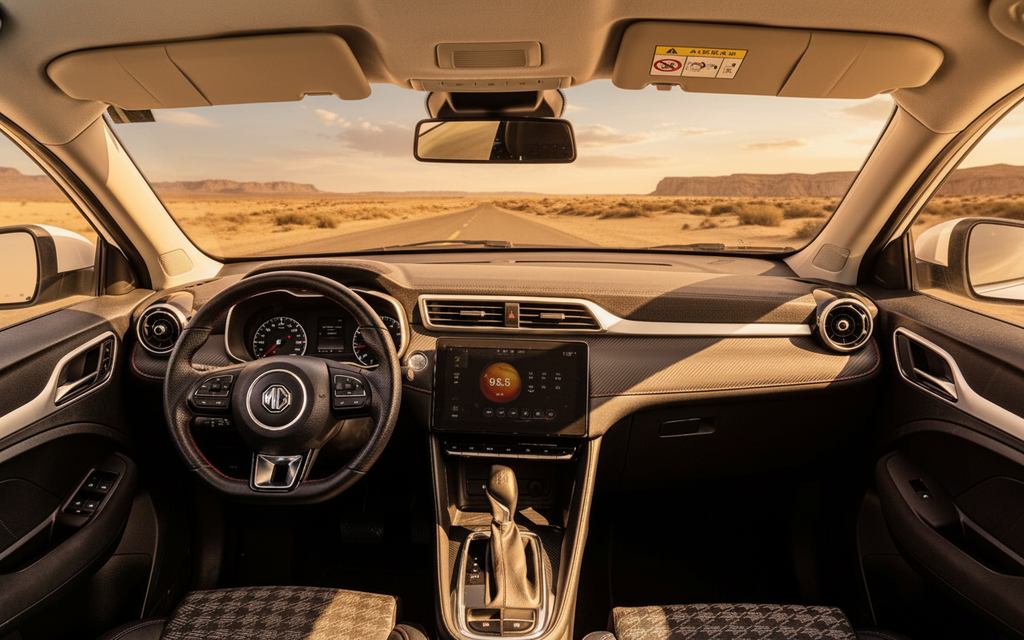 Mg Zs 2023 interior view showing trim