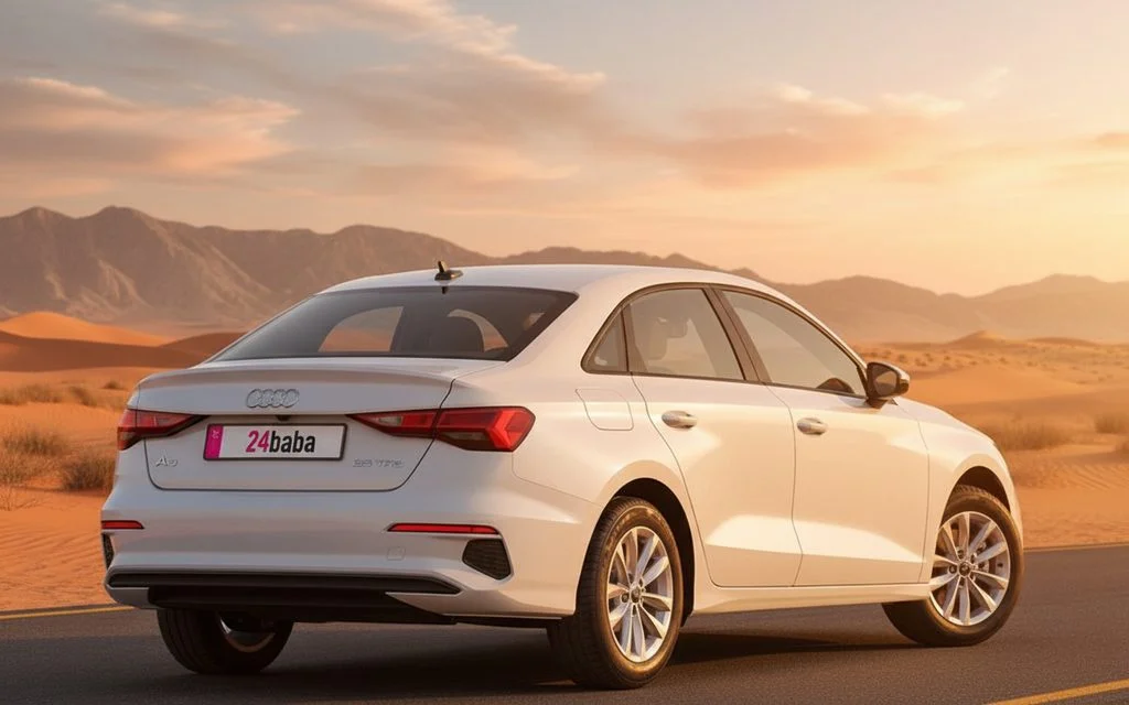 Audi A3 2023 White side profile